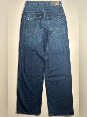 Jnco style dark blue faded y2k jeans baggy / big pockets skater style